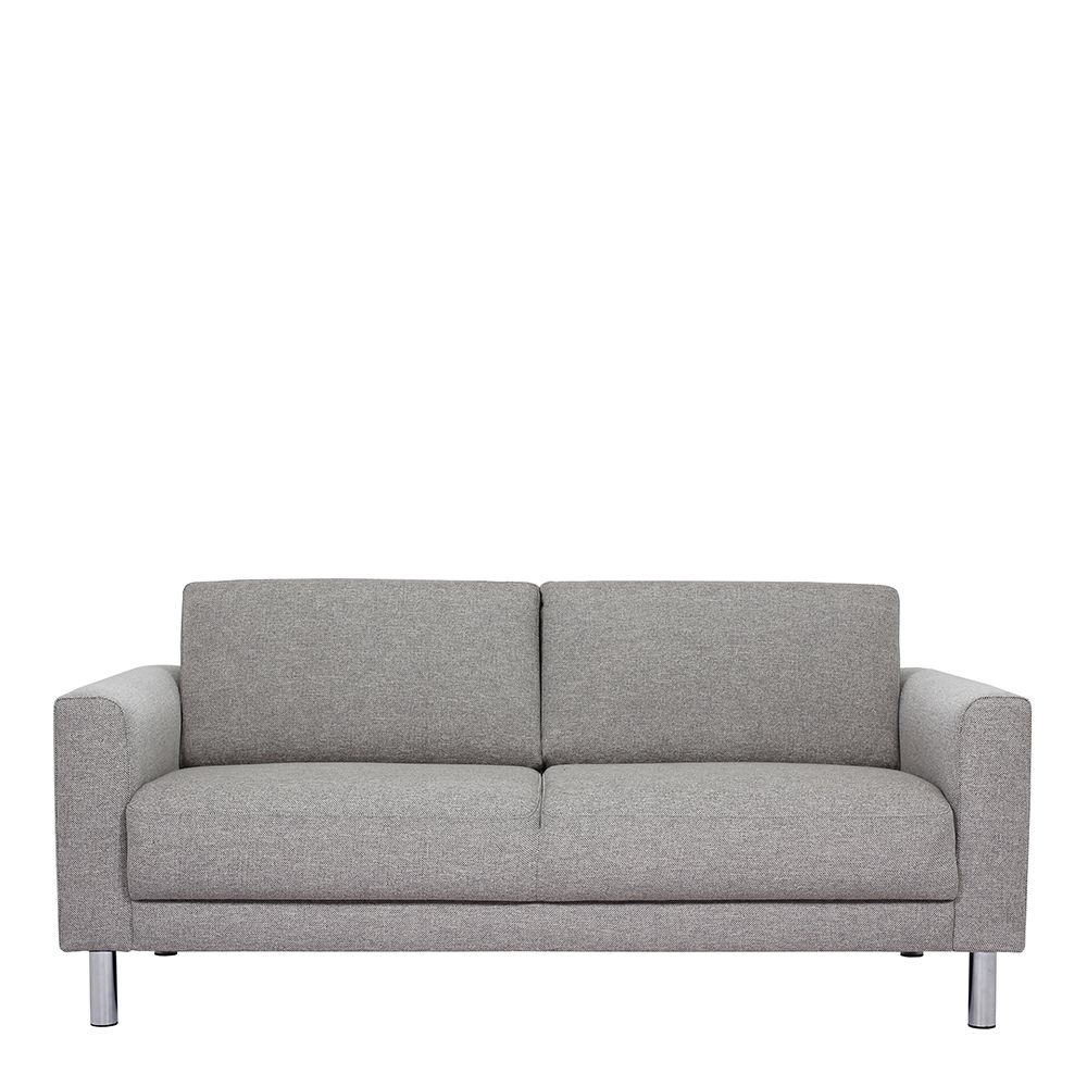 Furniture To Go Cleveland 2-Seater Sofa with Chrome Feet in Nova Light Grey