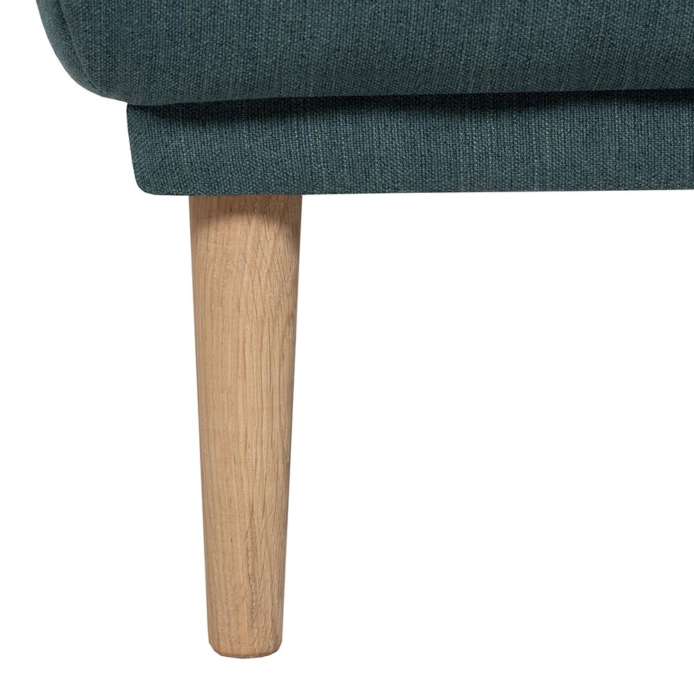Furniture To Go Larvik Footstool - Dark Green, Oak Legs