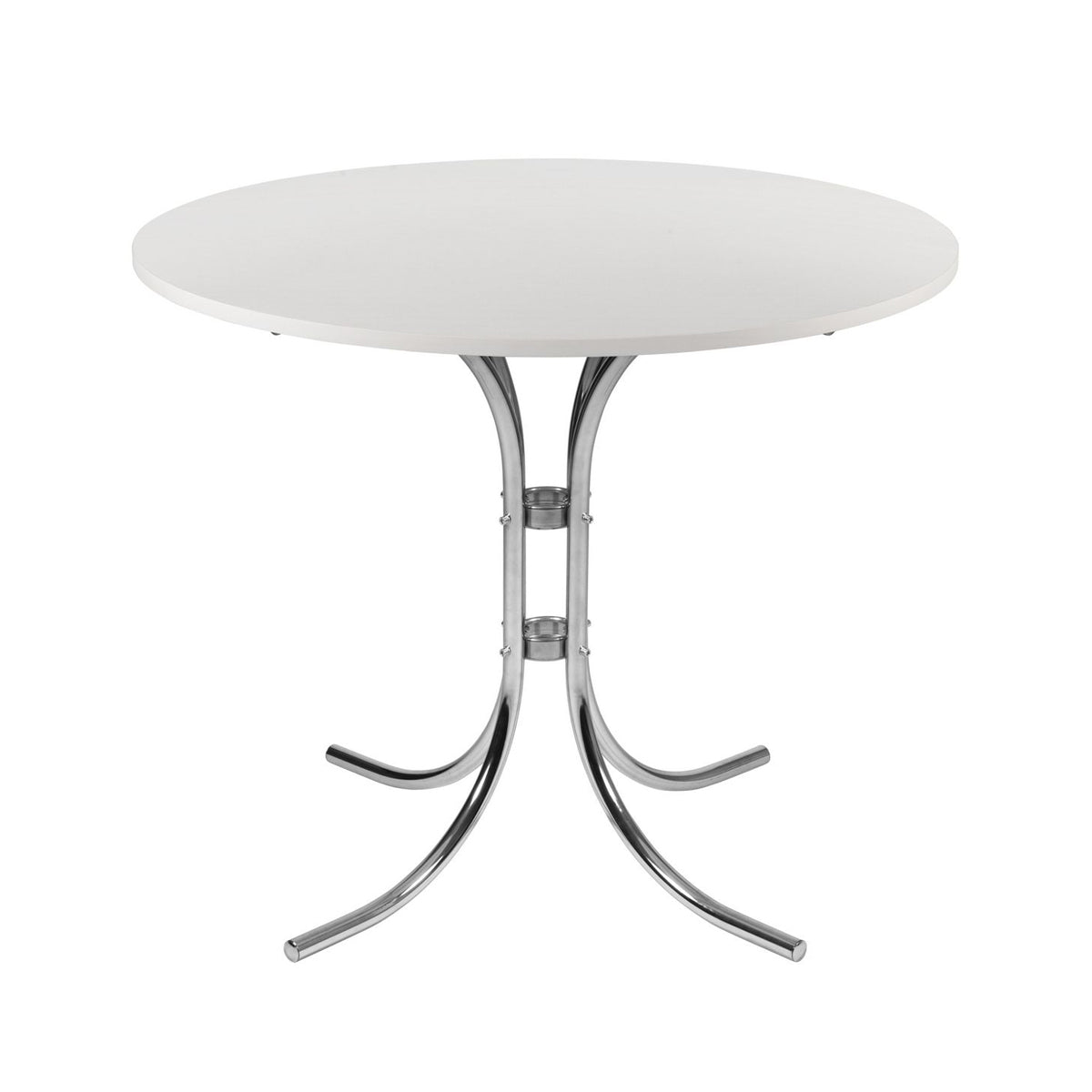 Teknik Office Round Bistro Table with Chrome Legs
