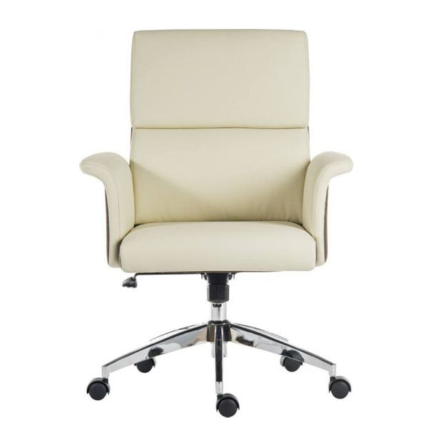 Teknik Office Elegance Medium Backed Leather Executive Chair with Gull Wing Arms