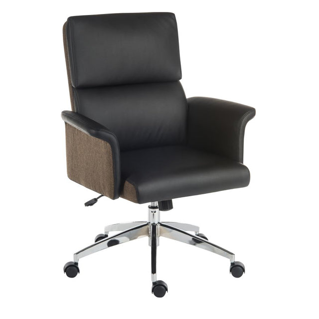 Teknik Office Elegance Medium Backed Leather Executive Chair with Gull Wing Arms