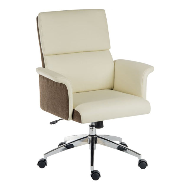 Teknik Office Elegance Medium Backed Leather Executive Chair with Gull Wing Arms