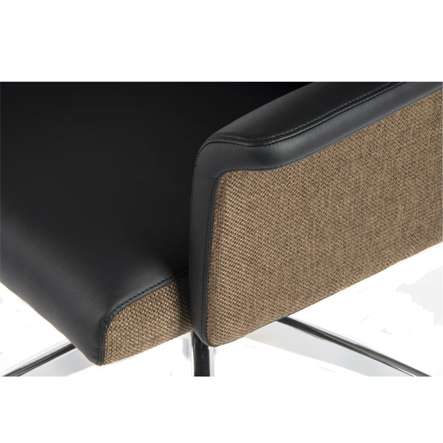 Teknik Office Elegance Medium Backed Leather Executive Chair with Gull Wing Arms