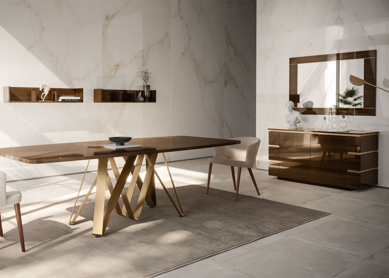 Tomasella Panarea Wood Frame Rectangular Mirror