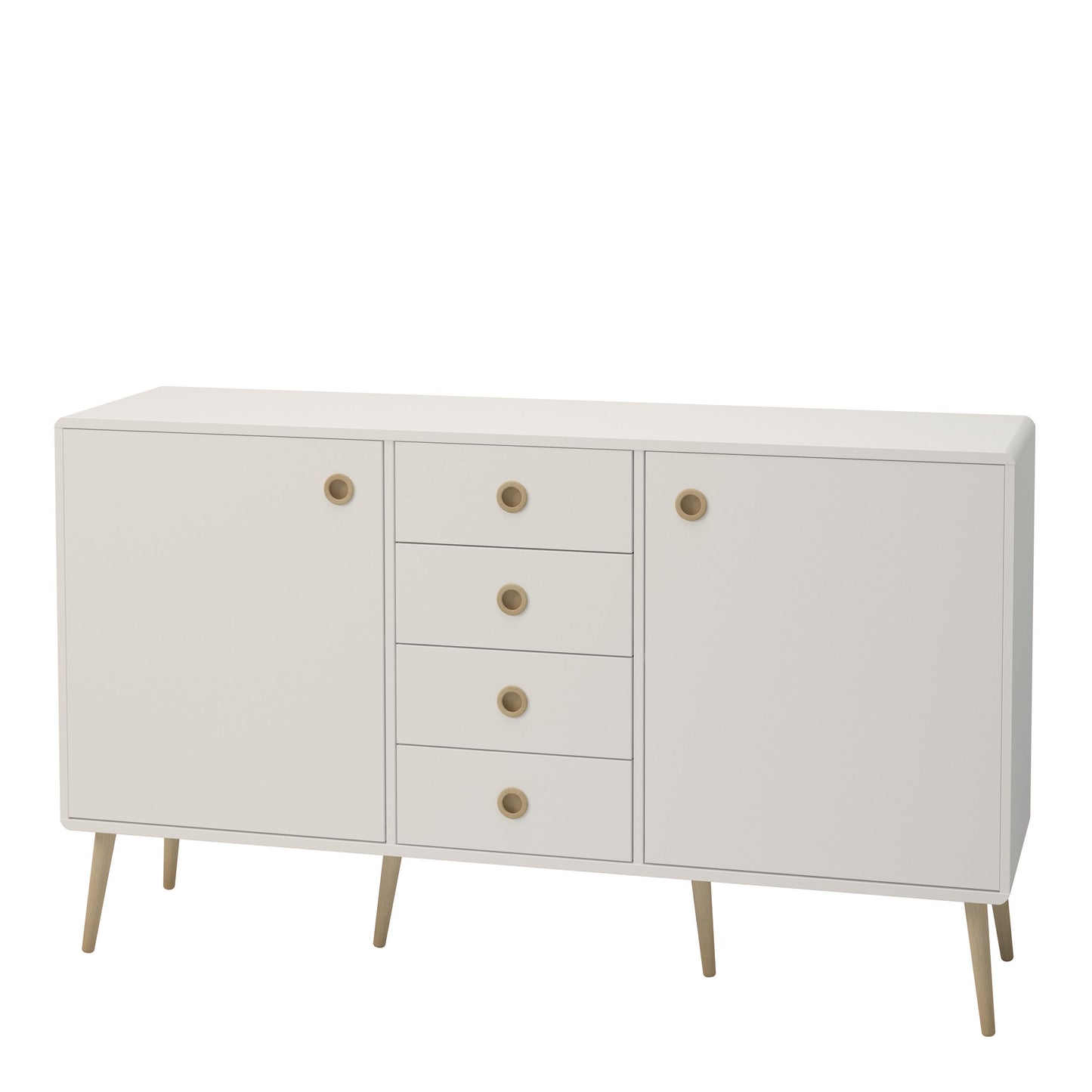 Furniture To Go Softline Sideboard 2 Doors 4 Drawers in White