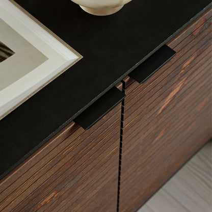 Furniture To Go Bohol Soma Sideboard 2 Doors 3 Drawers in Granulated Black Brushed Espresso