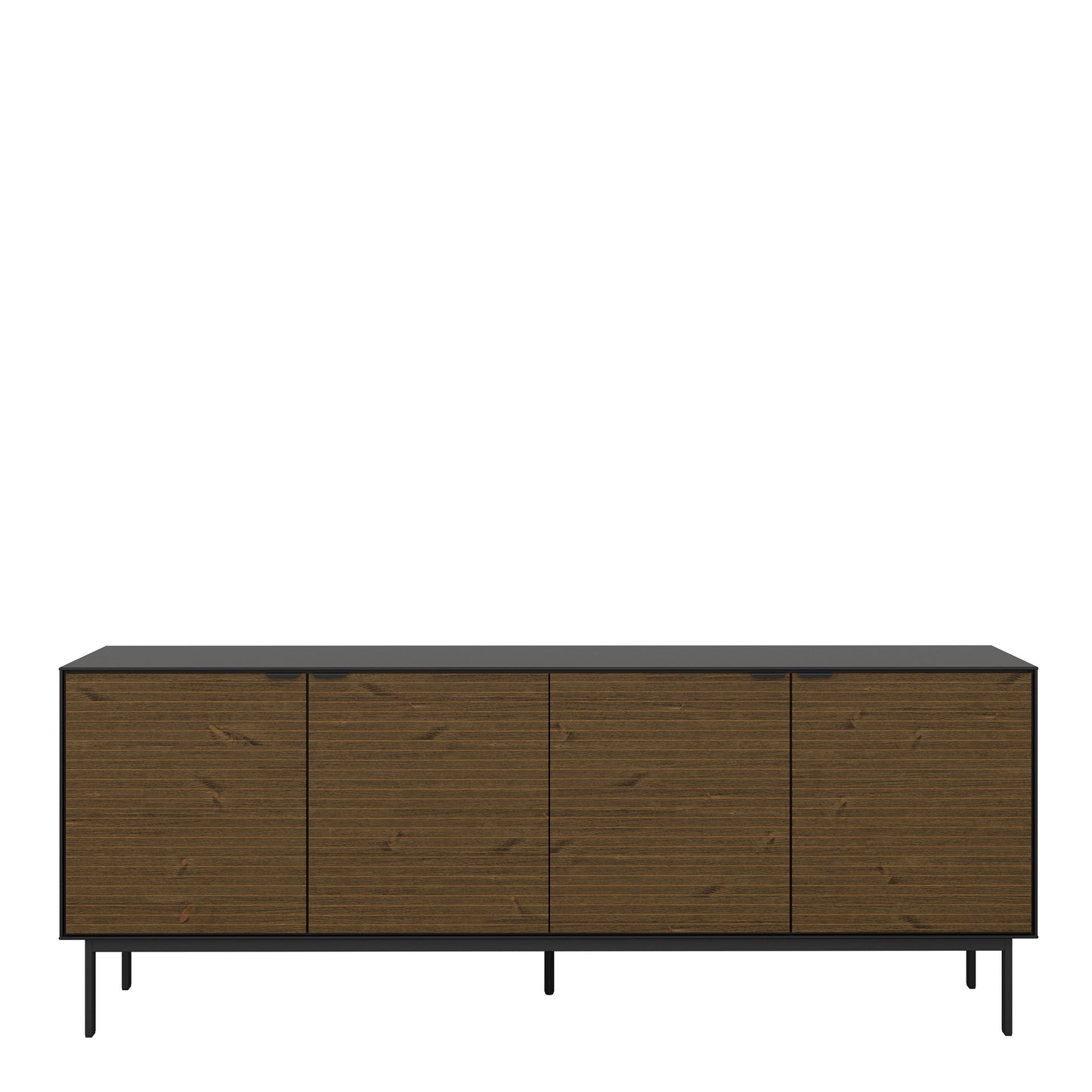 Furniture To Go Bohol Soma Sideboard 4 Doors in Granulated Black Brushed Espresso