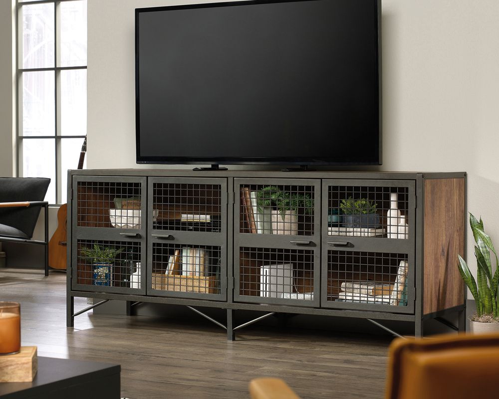 Teknik Office Boulevard Café Industrial Styled Sideboard in Vintage Oak effect and black accents