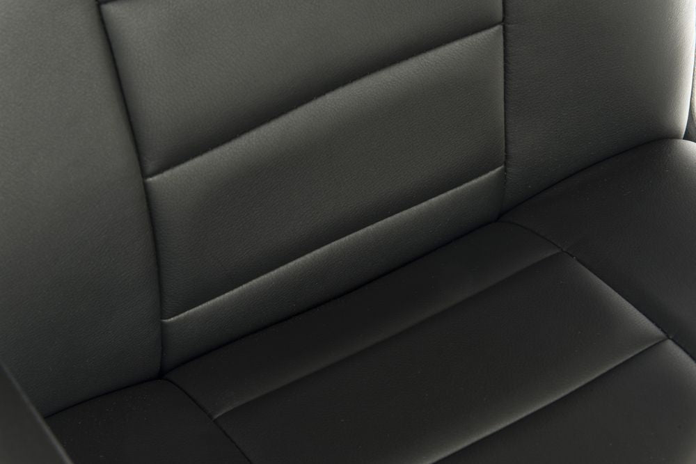 Teknik Office Leader Executive Bonded Leather faced chair in Black with a nylon base and matching armrests