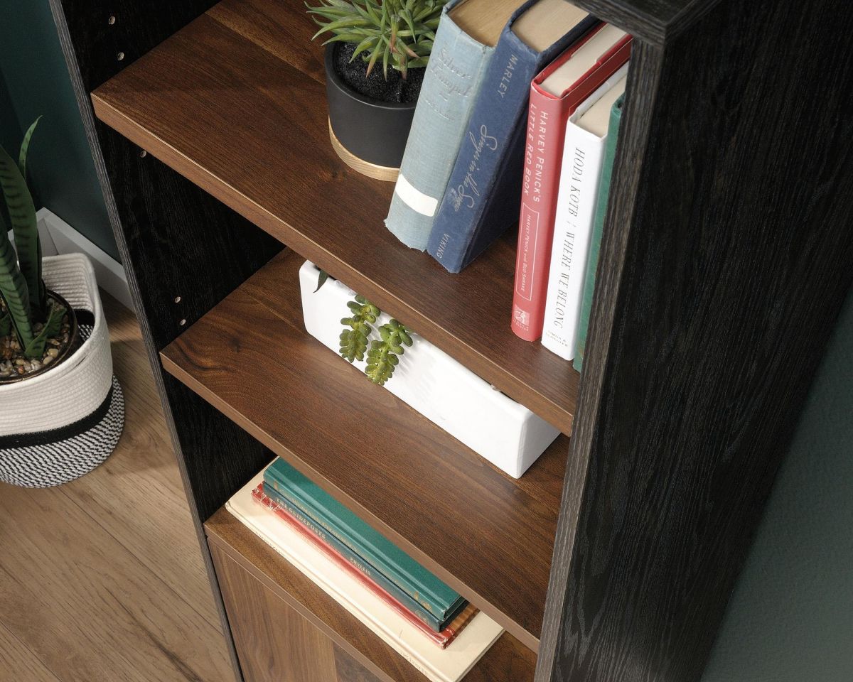 Teknik Office Canyon Lane 3 Shelf Bookcase With Door in Brew Oak Finish