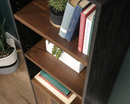 Teknik Office Canyon Lane 3 Shelf Bookcase With Door in Brew Oak Finish