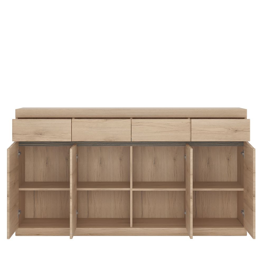 Furniture To Go Kensington Wide 4 Drawer 4 Door Sideboard