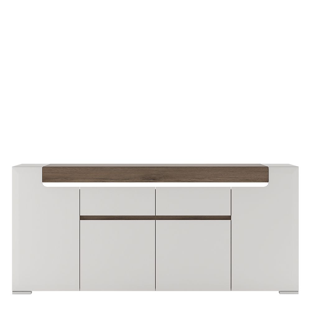 Furniture To Go Toronto Wide 4 Door 2 Drawer Sideboard (inc. Plexi Lighting)