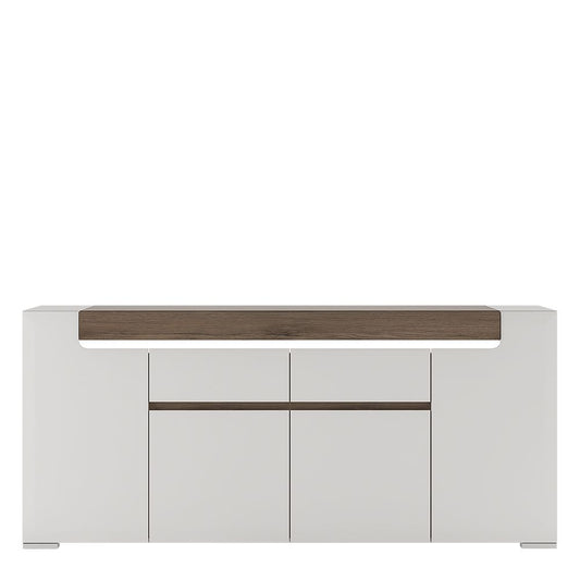 Furniture To Go Toronto Wide 4 Door 2 Drawer Sideboard (inc. Plexi Lighting)