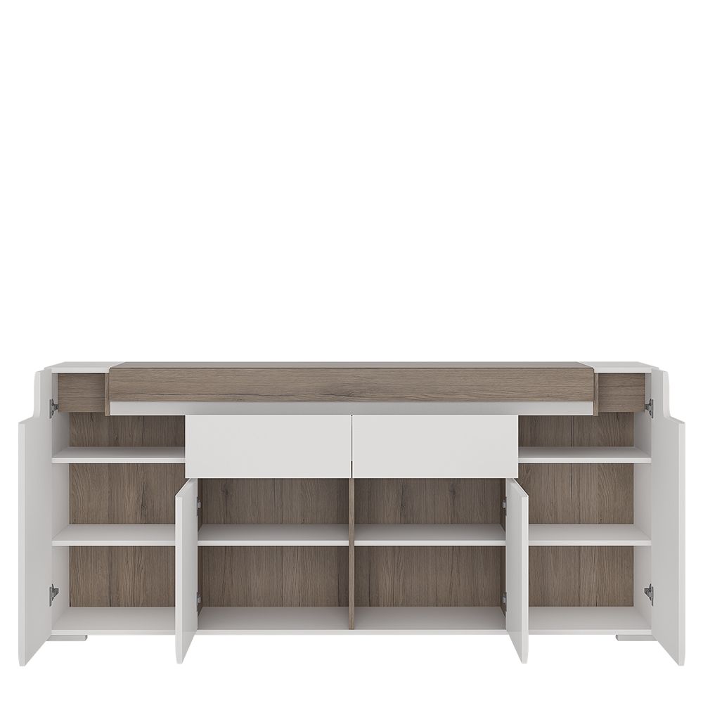 Furniture To Go Toronto Wide 4 Door 2 Drawer Sideboard (inc. Plexi Lighting)