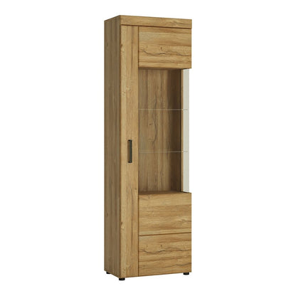 Furniture To Go Cortina Tall Glazed Display Cabinet (RH) in Grandson Oak