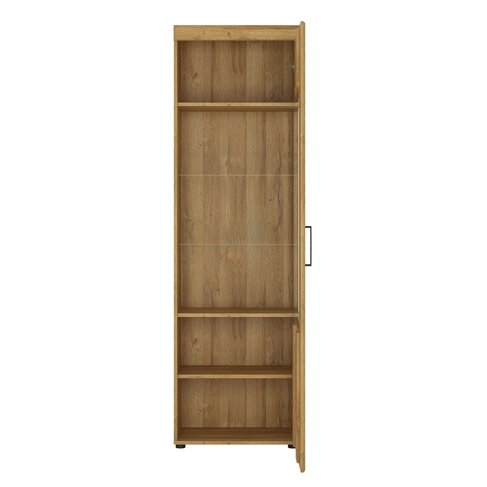 Furniture To Go Cortina Tall Glazed Display Cabinet (RH) in Grandson Oak