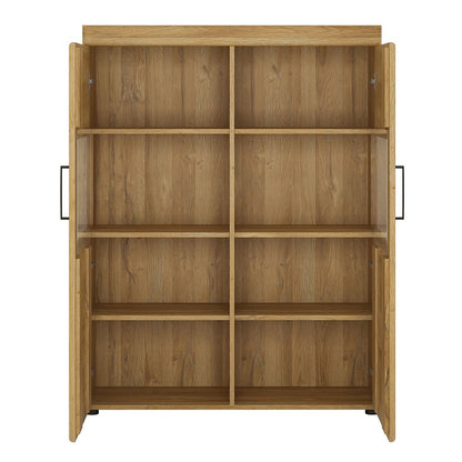 Furniture To Go Cortina Low Wide 2 Door Display Cabinet in Grandson Oak