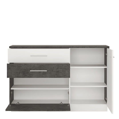 Furniture To Go Zingaro 1 Door 2 Drawer 1 Compartment Sideboard