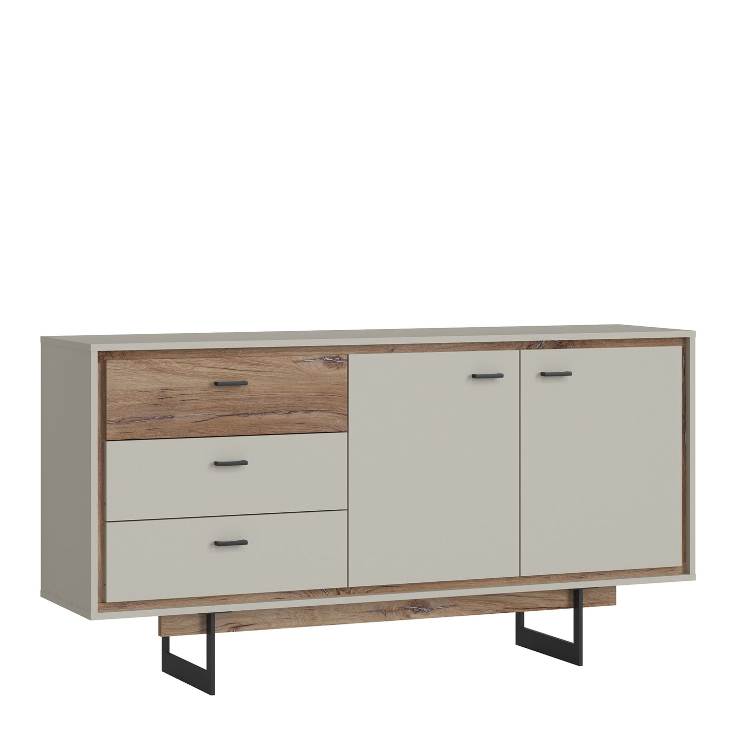 Furniture To Go Rivero 2 Door 3 Drawer Sideboard in Grey and Oak