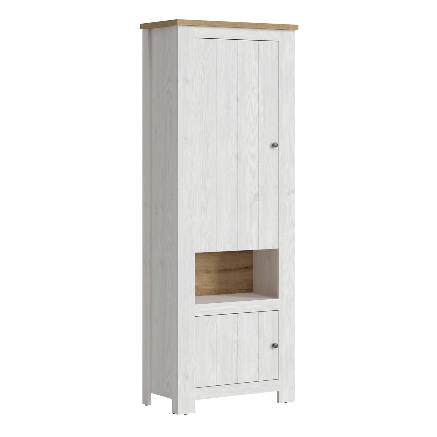 Furniture To Go Celesto 2 Door Cabinet in White and Oak