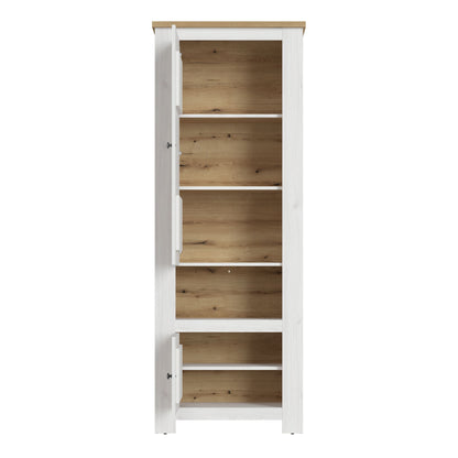 Furniture To Go Celesto 2 Door Cabinet in White and Oak