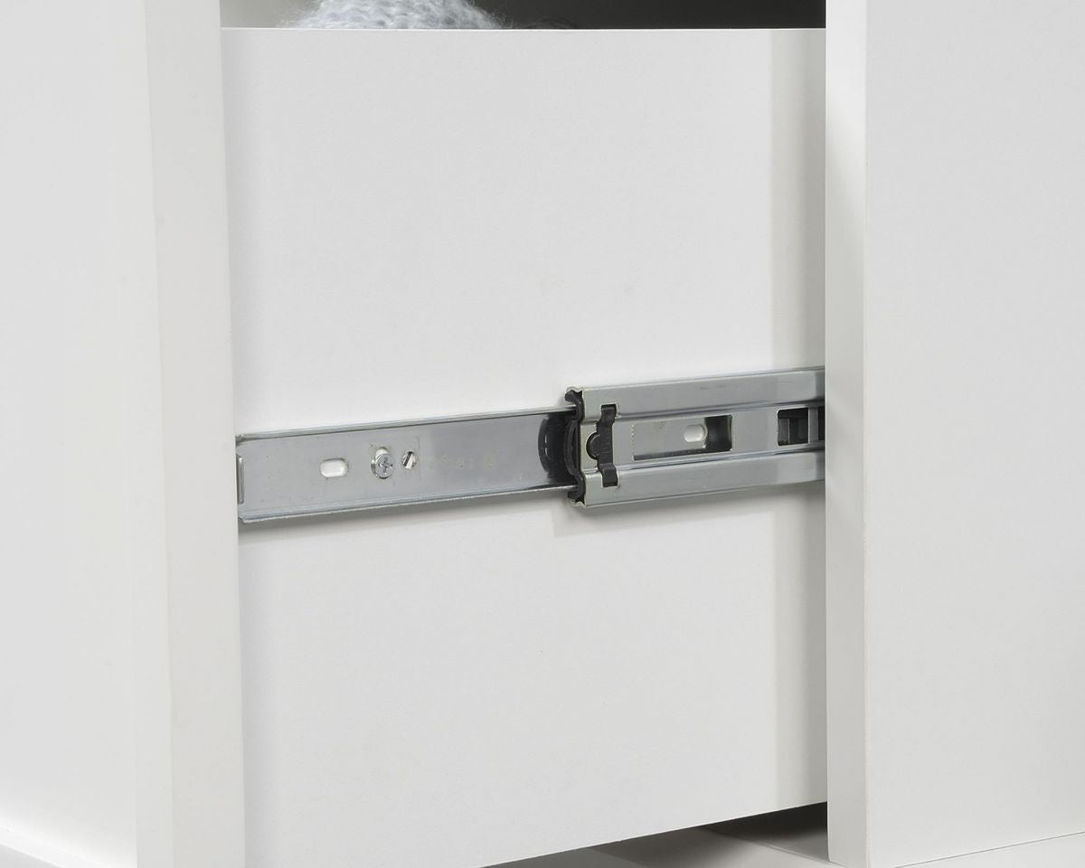 Teknik Office Craft Tower in White Finish with swivel base for easy access to storage spaces on all sides