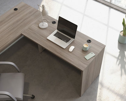 Teknik Office Affiliate 1200 X 600 Desk in a Hudson Elm Effect Finish with Heat, Stain and Scratch Resistant