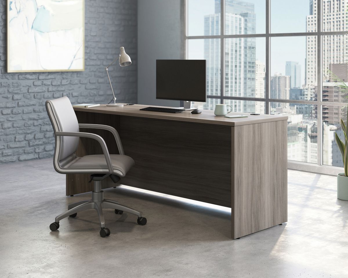 Teknik Office Affiliate 1800 X 600 Desk in Hudson Elm Effect Finish, 1" Thick Top and Adjustable Base Feet