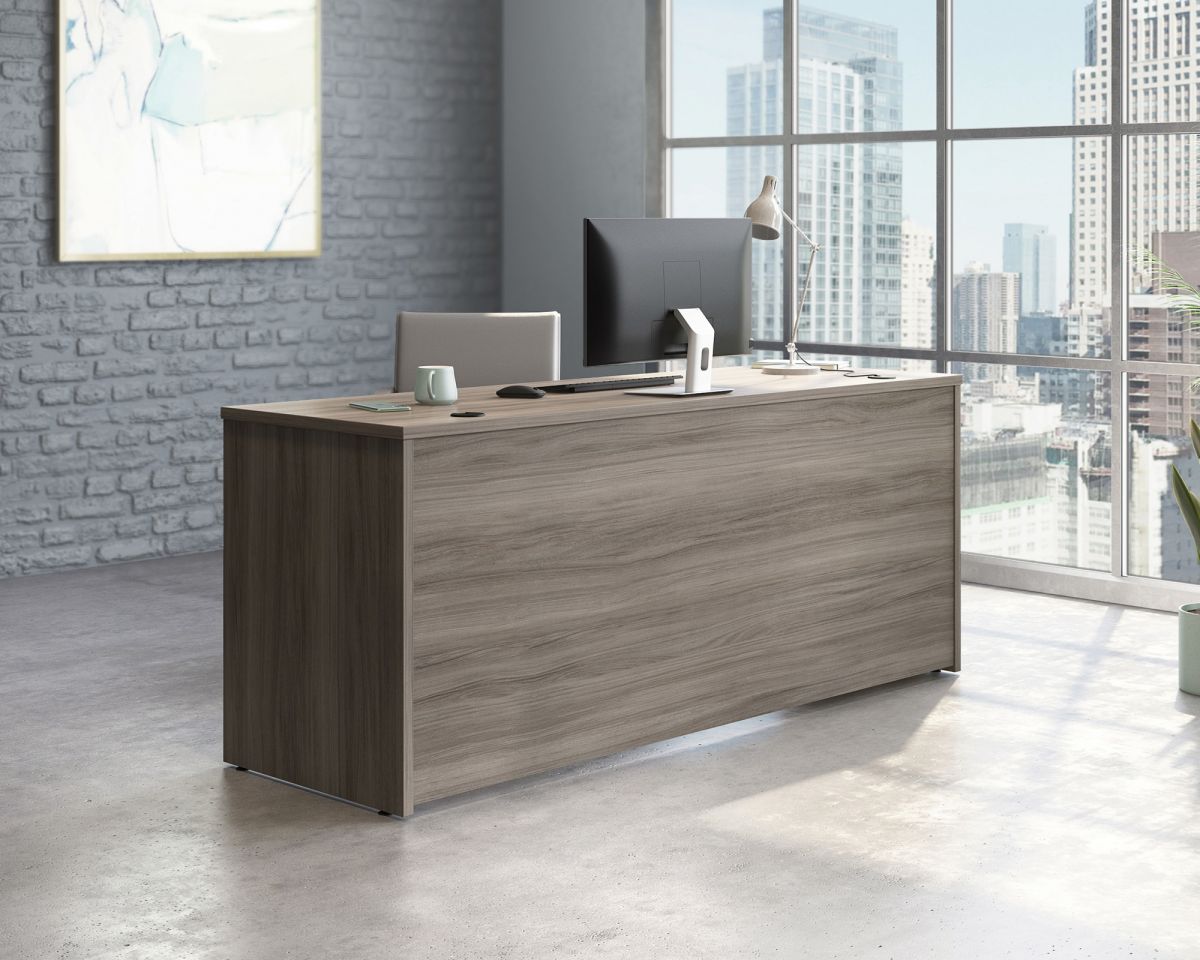 Teknik Office Affiliate 1800 X 600 Desk in Hudson Elm Effect Finish, 1" Thick Top and Adjustable Base Feet