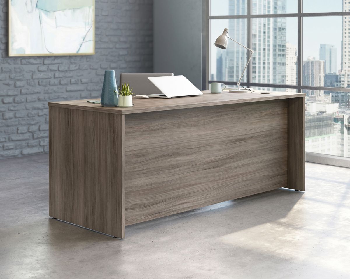 Teknik Office Affiliate 1800 X 750 Desk in Hudson Elm Effect Finish, 1" Thick Melamine Heat, Stain and Scratch Resistant