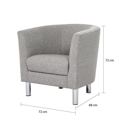 Furniture To Go Cleveland Stylish Armchair in Nova with Chrome Feet