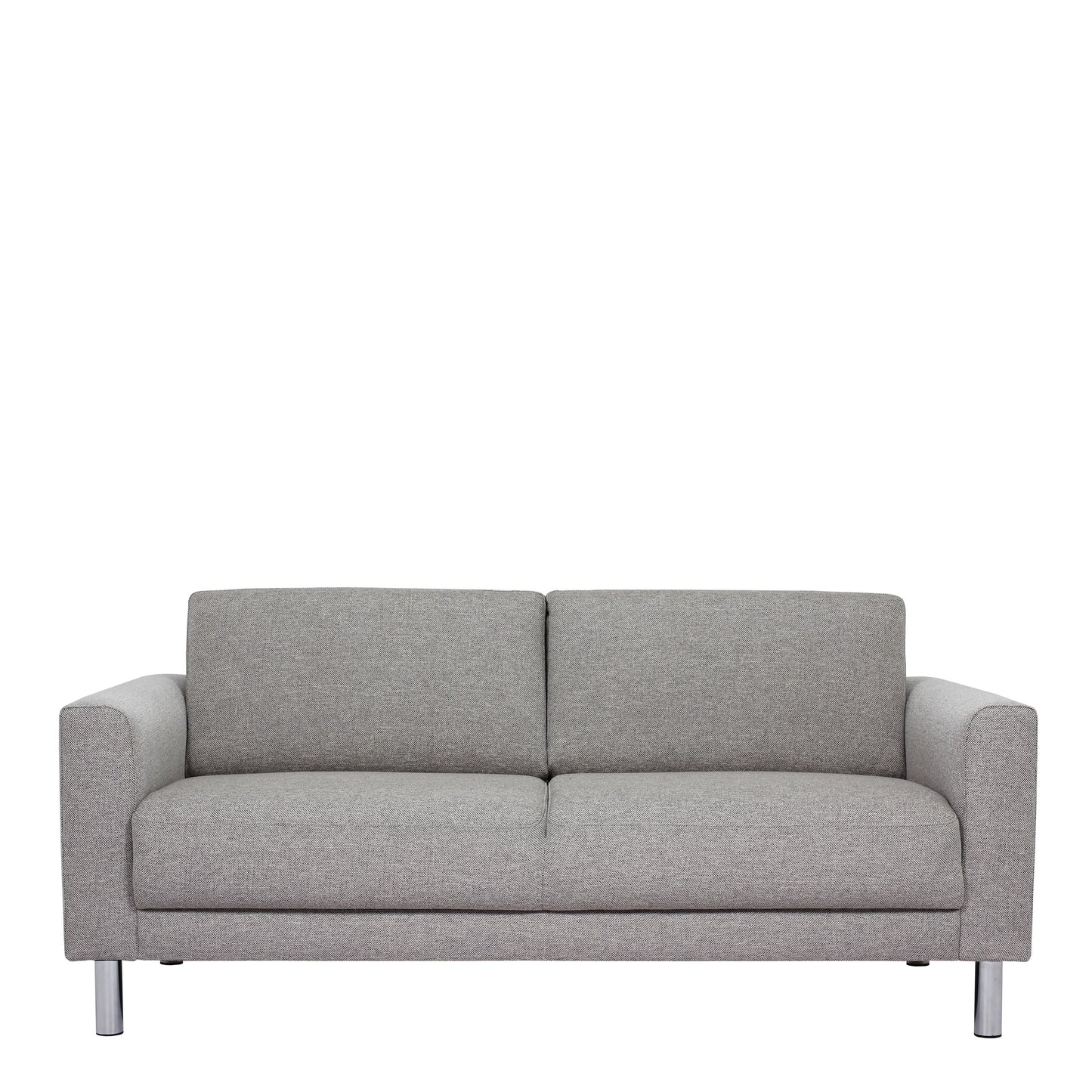 Furniture To Go Cleveland 2-Seater Sofa with Chrome Feet in Nova Light Grey