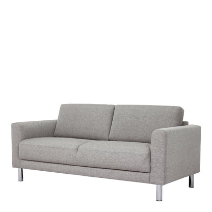 Furniture To Go Cleveland 2-Seater Sofa with Chrome Feet in Nova Light Grey