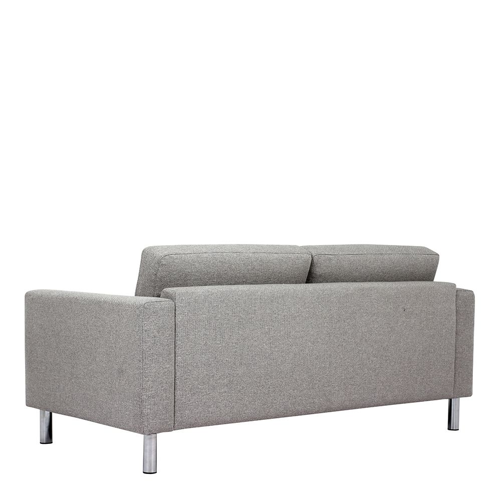 Furniture To Go Cleveland 2-Seater Sofa with Chrome Feet in Nova Light Grey