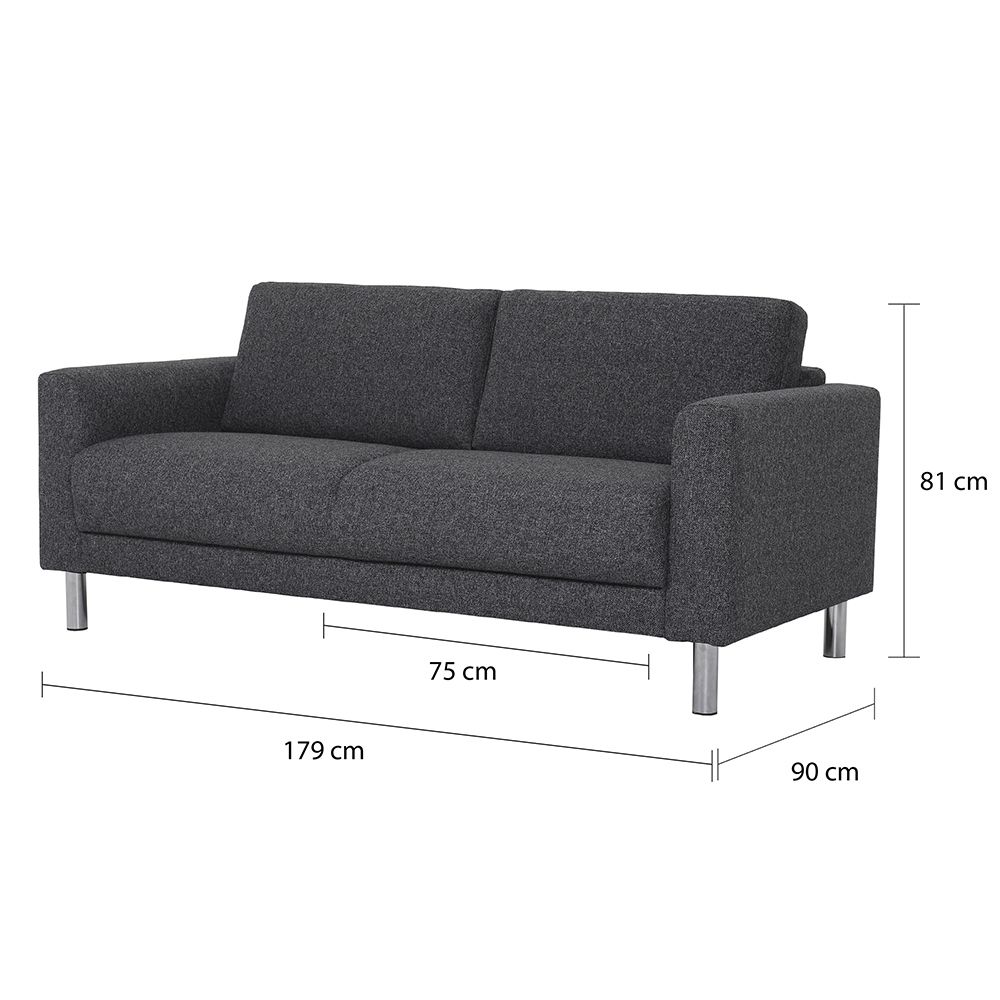 Furniture To Go Cleveland 2-Seater Sofa in Nova Anthracite