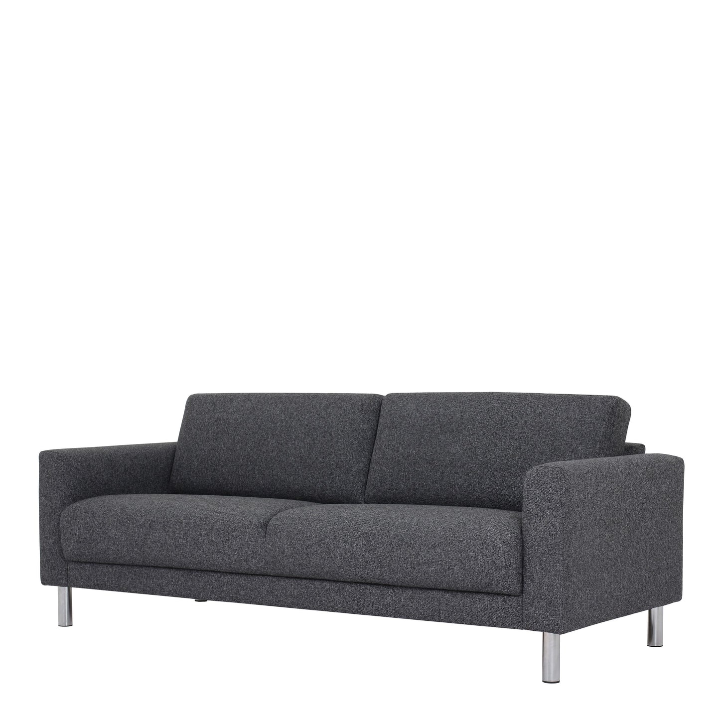 Furniture To Go Cleveland 3-Seater Sofa with Crome Feet in Nova Anthracite