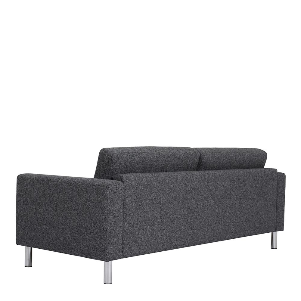 Furniture To Go Cleveland 3-Seater Sofa with Crome Feet in Nova Anthracite