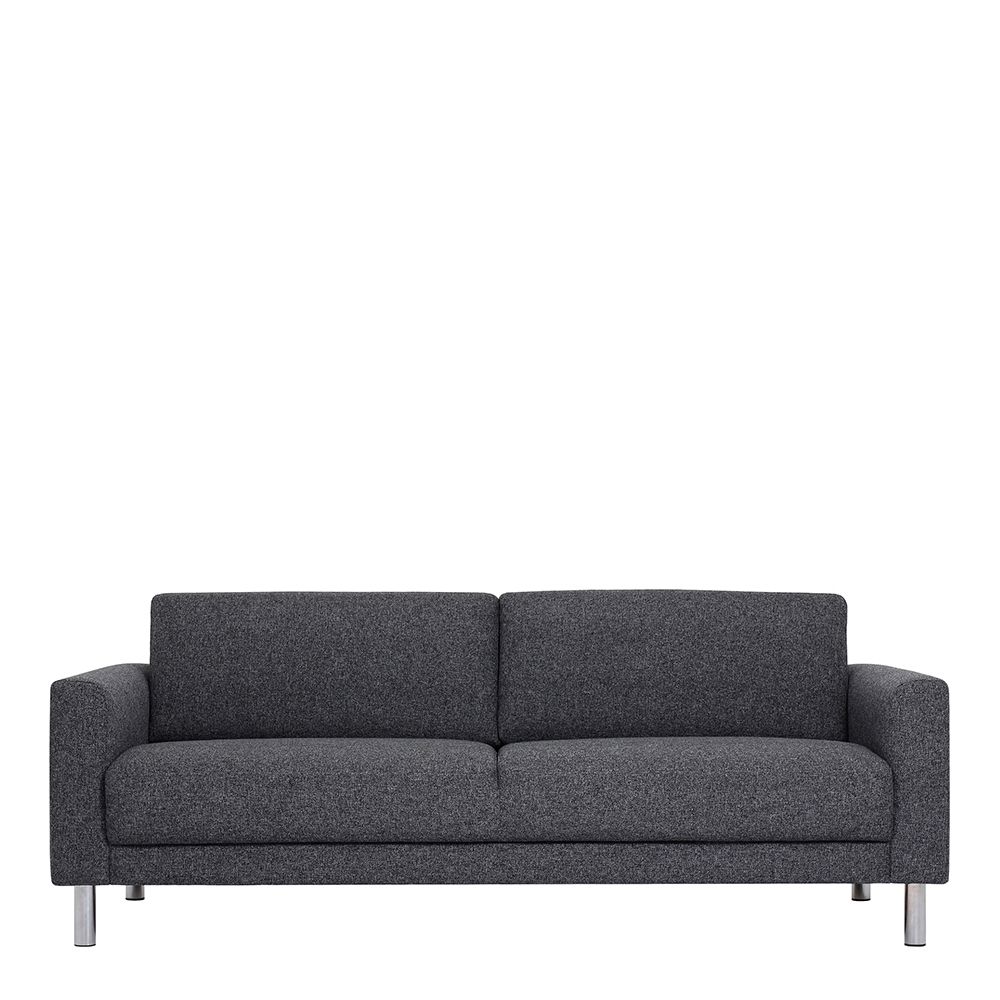 Furniture To Go Cleveland 3-Seater Sofa with Crome Feet in Nova Anthracite