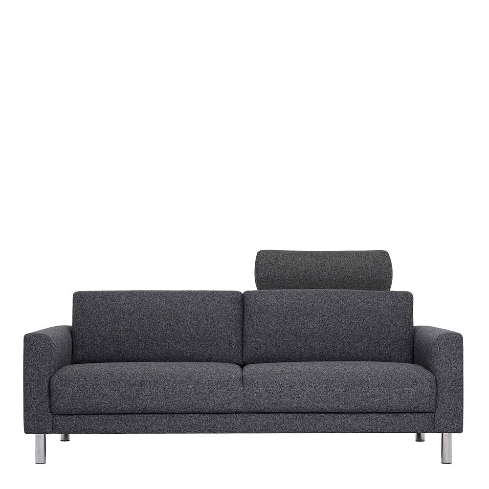 Furniture To Go Cleveland 3-Seater Sofa with Crome Feet in Nova Anthracite