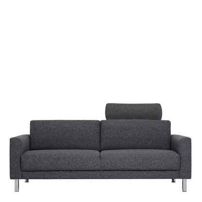 Furniture To Go Cleveland 3-Seater Sofa with Crome Feet in Nova Anthracite