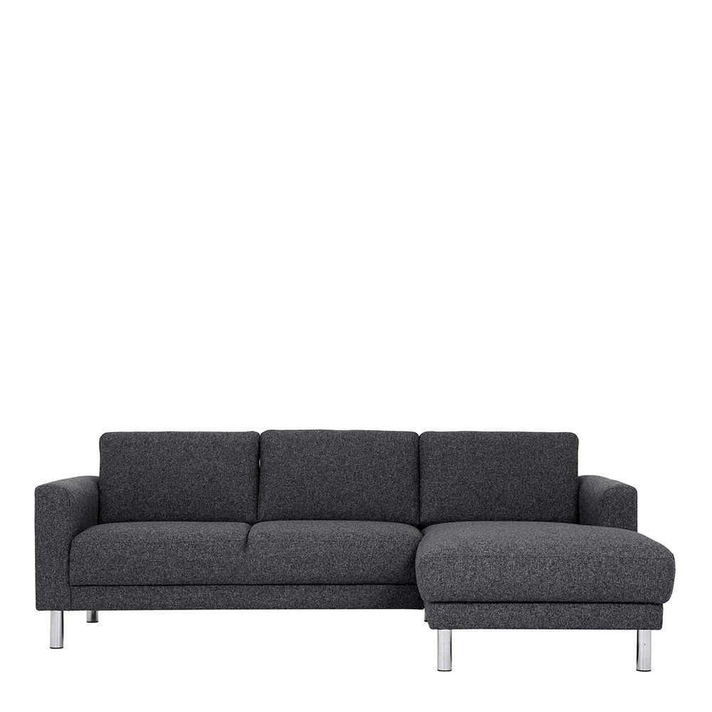 Furniture To Go Cleveland Chaiselongue Sofa (RH) in Nova Anthracite