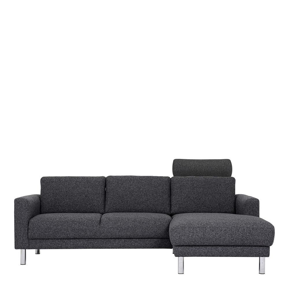 Furniture To Go Cleveland Chaiselongue Sofa (RH) in Nova Anthracite