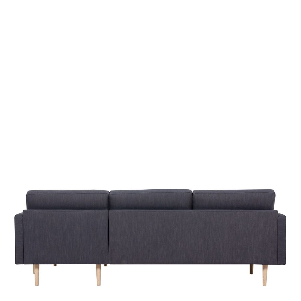 Furniture To Go Larvik Chaiselongue Sofa (RH) - Antracit, Oak Legs