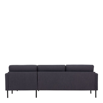 Furniture To Go Larvik Chaiselongue Sofa (RH) - Anthracite, Black Legs