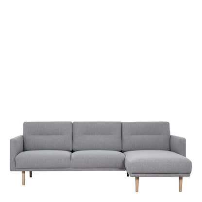 Furniture To Go Larvik Chaiselongue Sofa (RH) - Grey, Oak Legs