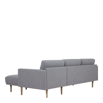 Furniture To Go Larvik Chaiselongue Sofa (RH) - Grey, Oak Legs