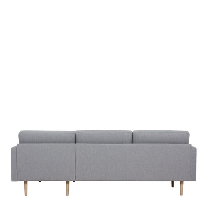 Furniture To Go Larvik Chaiselongue Sofa (RH) - Grey, Oak Legs