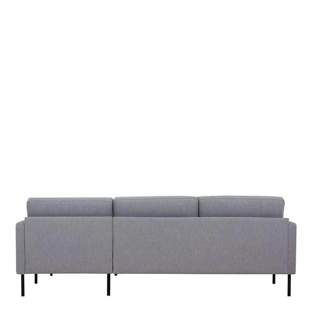 Furniture To Go Larvik Chaiselongue Sofa (RH) - Grey, Black Legs