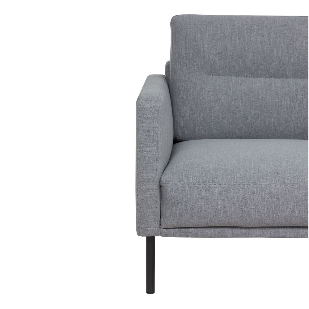 Furniture To Go Larvik Chaiselongue Sofa (RH) - Grey, Black Legs